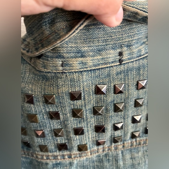 Toska Vintage Denim Jeans Vest With Studs L - Picture 9 of 11